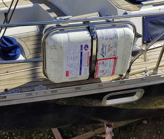 Stainless liferaft cradle — 3