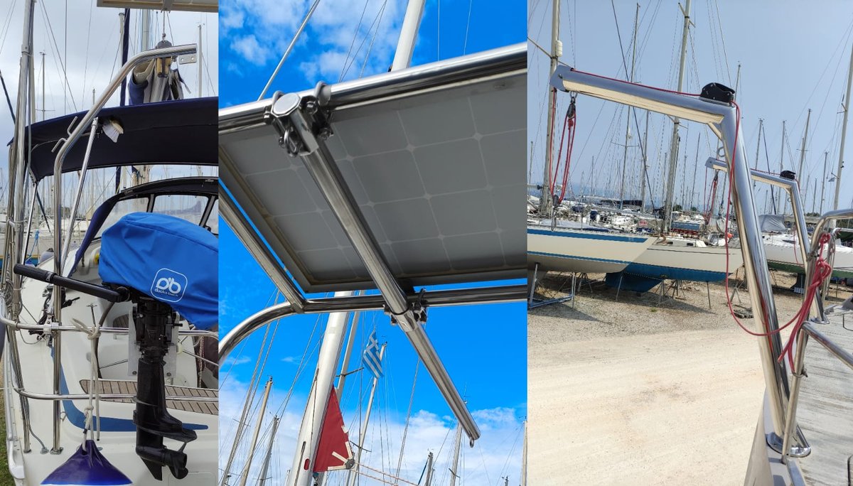 Stainless tender davits and lifting cranes