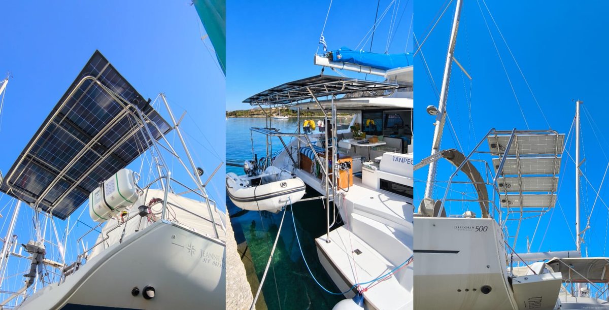 Stainless solar arches: heavy-duty, light type and catamaran